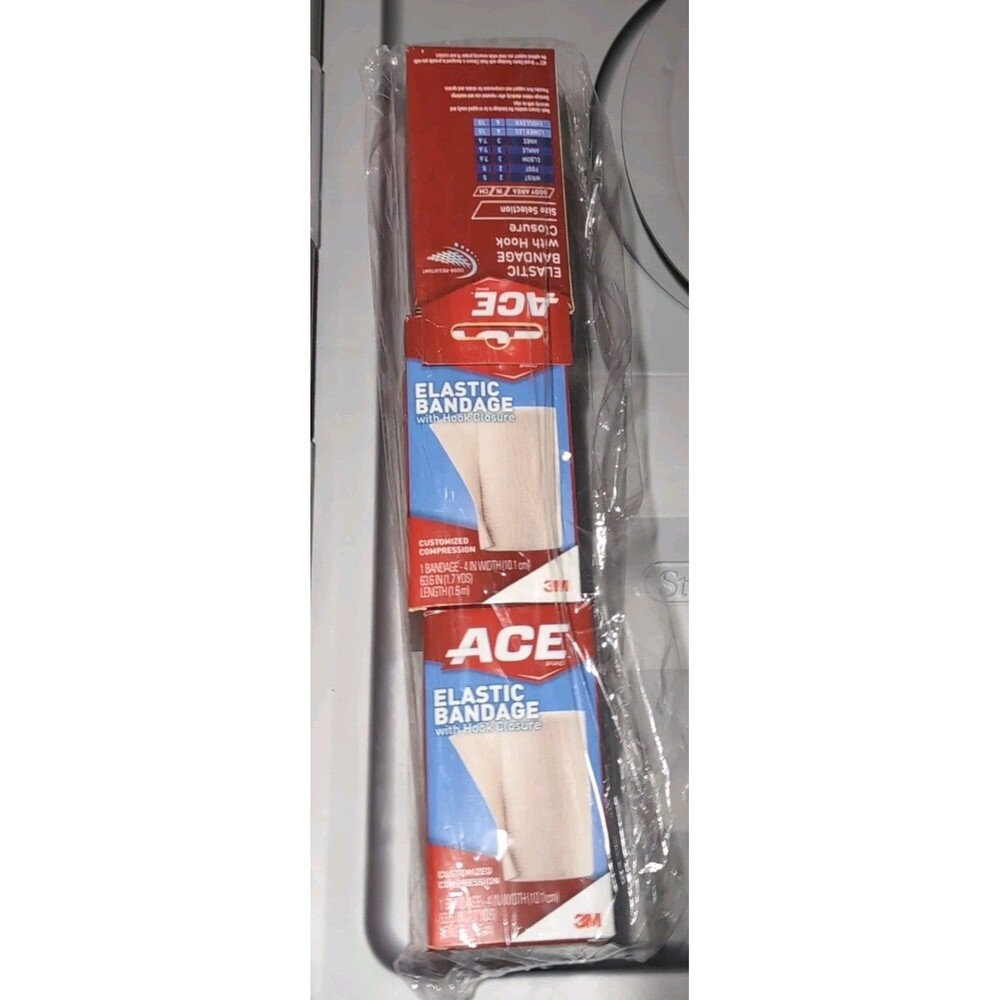 Ace Elastic Bandage Customized Compression Hook Closure 4 In Latex Free Lot Of 3